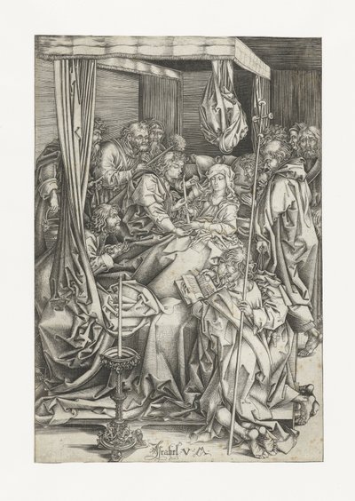 La mort de Marie - Israhel van Meckenem