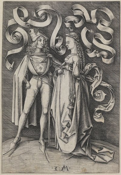 Chevalier et une dame - Israhel van Meckenem