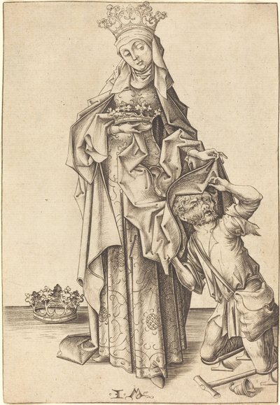 Sainte Élisabeth de Thuringe, vers 1475-1480 - Israhel van Meckenem