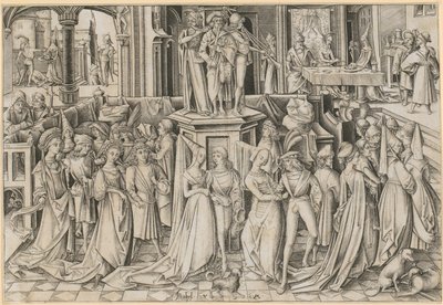 Tanz am Hof des Herodes - Israhel van Meckenem
