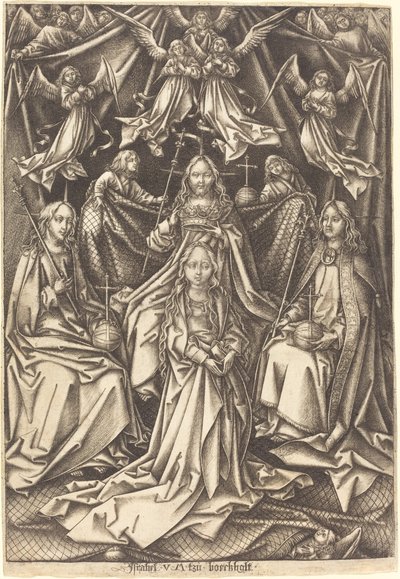 Le Couronnement de la Vierge - Israhel van Meckenem