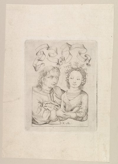 Le couple mal assorti, vers 1480-90 - Israhel van Meckenem