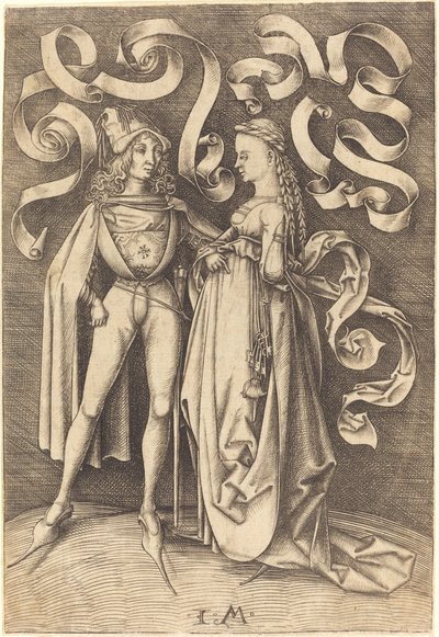 Le Chevalier et la Dame - Israhel van Meckenem