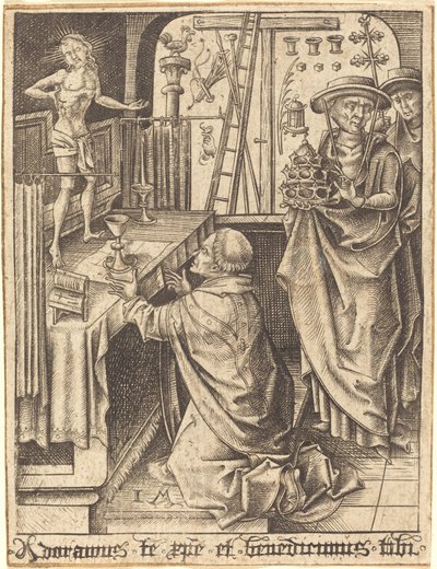 La messe de Saint Grégoire - Israhel van Meckenem