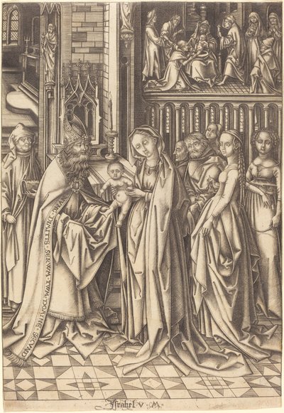 La Présentation au Temple, c. 1490-1500 - Israhel van Meckenem