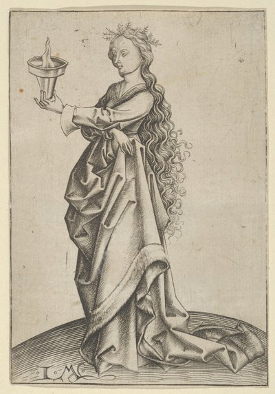 La troisième vierge sage, vers 1450-1503 - Israhel van Meckenem