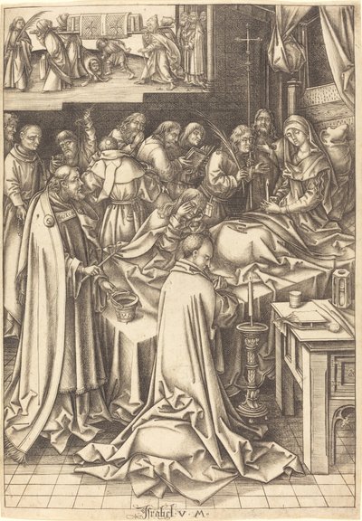 La Mort de la Vierge - Israhel van Meckenem after Hans Holbein the Elder