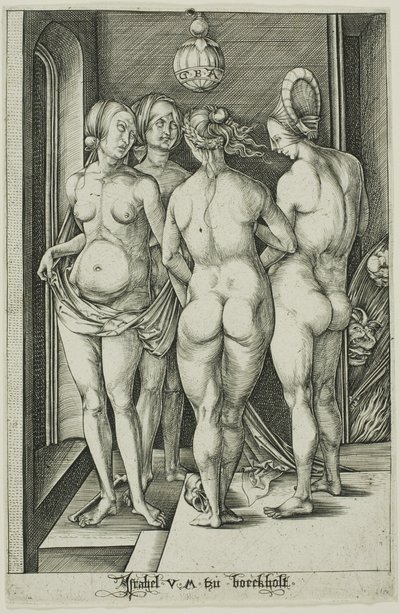 Les quatre sorcières - Israhel van Meckenem the younger