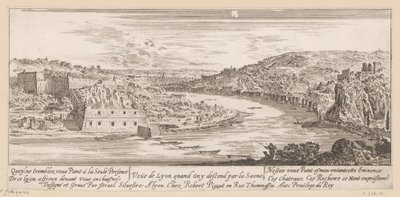 Vue de Lyon dans un méandre de la Saône - Israël Silvestre