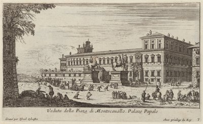 Veduta della Piaza di Montecavallo - Israël Silvestre