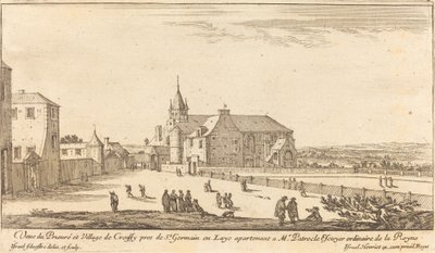 Vue du prieuré et du village de Croissy - Israël Silvestre