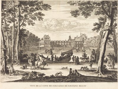 Vue de la cour des Fontaines de Fontainebleau - Israël Silvestre