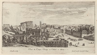 Vue du Campo Vaccino et Colisée à Rome - Israël Silvestre