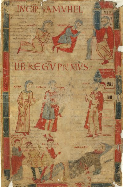 Quatre scènes du premier livre de Samuel - Italian 11th Century