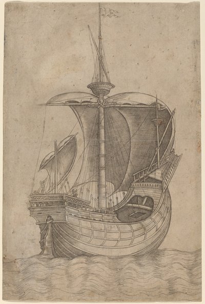 Caraque, se dirigeant vers la droite - Italian 15th Century