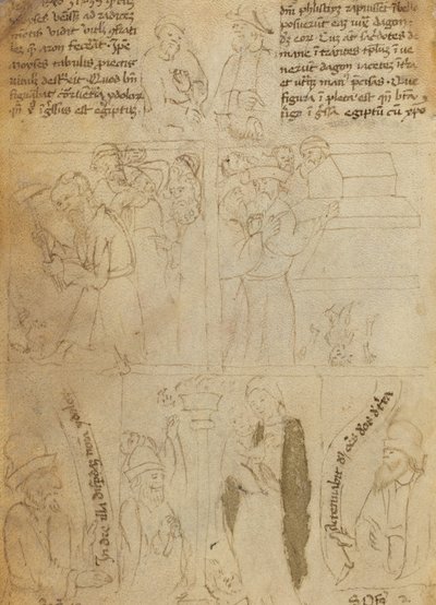 La destruction des idoles égyptiennes (verso) - Italian 15th Century