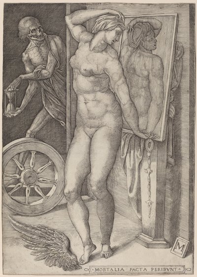 Allégorie de la vanité (La mort surprenant une femme) - Italian 16th Century