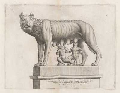 Louve capitoline avec Romulus et Remus - Italian 16th Century