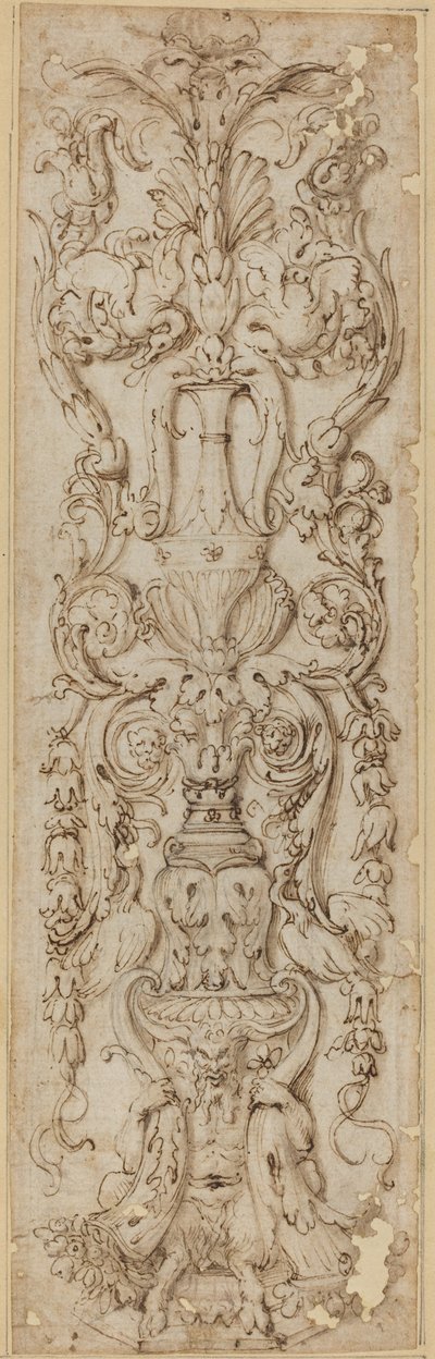 Grotesque avec un satyre - Italian 16th Century