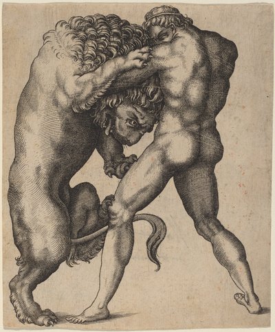 Hercule et le lion de Némée - Italian 16th Century