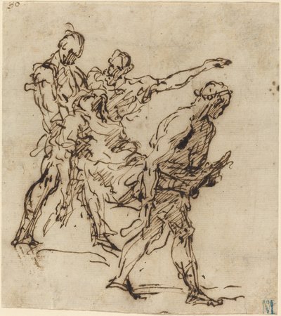 Figures portant un corps - Italian 17th Century
