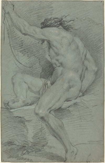Figure Nue (étude académique) - Italian 17th Century