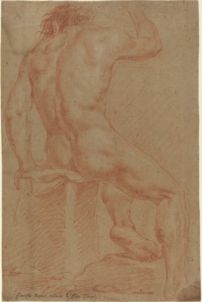 Figure masculine nue (recto) - Italian 17th Century