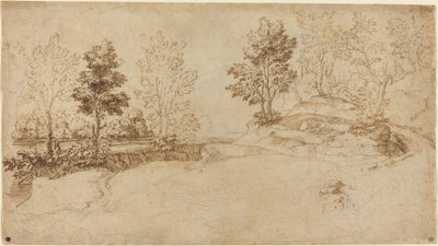 Paysage fluvial - Italian 17th Century