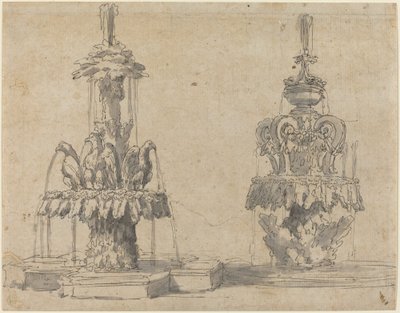 Deux fontaines - Italian 17th Century