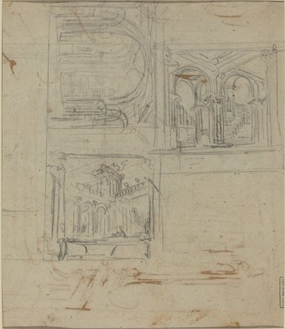 Études architecturales fantastiques - Italian 18th Century