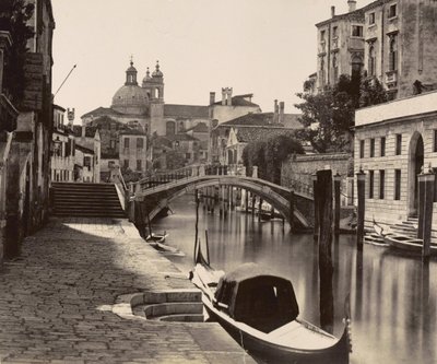 Pont sur le Rio Ognissanti à Venise, vers 1875 - Italian Photographer
