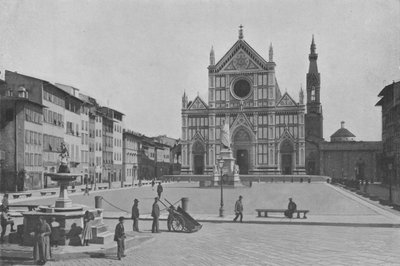 Florence, Piazza S Croce (photo n/b) - Italian Photographer