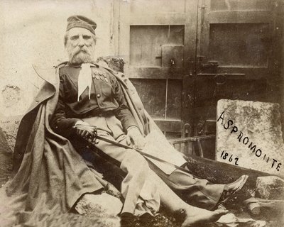 Giuseppe Garibaldi à Aspromonte, avec la jambe blessée en 1862 - Italian Photographer