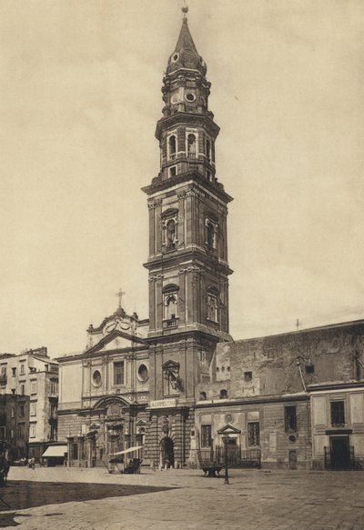Naples : Église et place du Carmine (photo n/b) - Italian Photographer