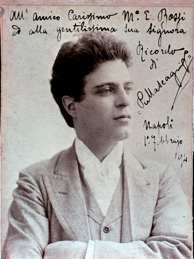 Portrait du compositeur italien Pietro Mascagni (1863-1945) - Italian Photographer
