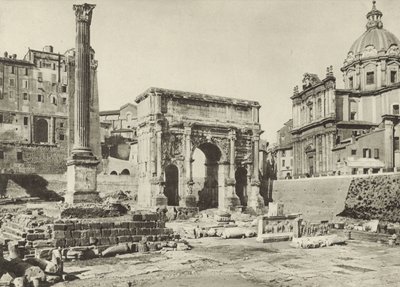 Forum romain, arc de Septime Sévère avec la colonne de Phocas - Italian Photographer