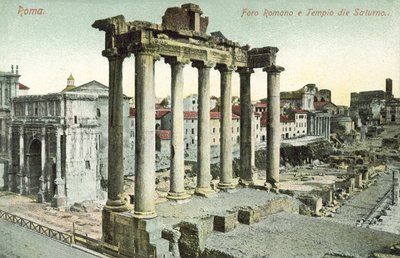 Rome, Italie, Forum Romain, Temple de Saturne - Italian Photographer