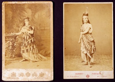 Teresa Stolz et Antonietta Pozzoni en costume pour Aida - Italian Photographer