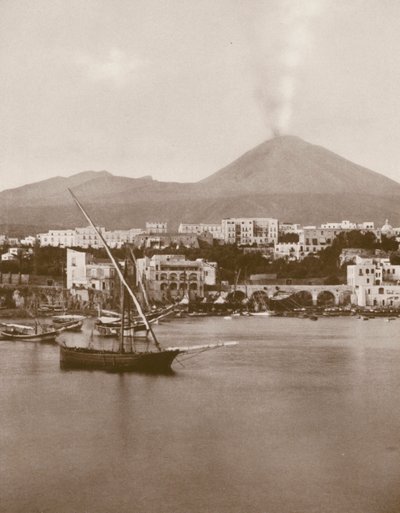 Torre Del Greco, Panorama et Vésuve (photo n/b) - Italian Photographer