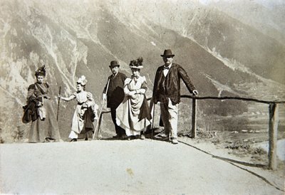 Touristes dans les montagnes, Italie, vers 1895 - Italian Photographer