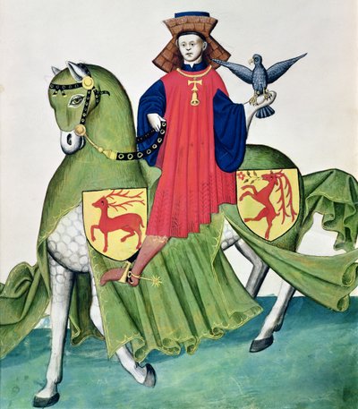 Un fauconnier, du Codex de Capodilista - Italian School