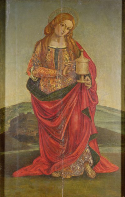 Une sainte avec un calice, possiblement Marie-Madeleine, probablement 16ème siècle - Italian School