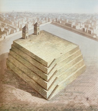 Un Teocalli mexicain, c.1820 - Italian School