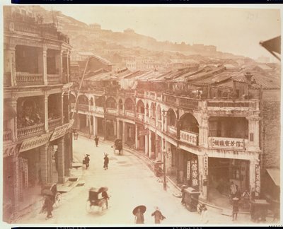Une rue à Hong Kong - Italian School