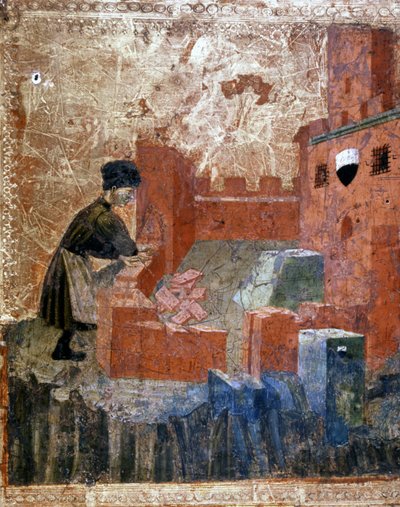 Un maçon au XIVe siècle. - Italian School
