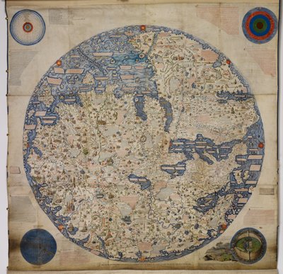 Grand Planisphère, ou Mappa Mondo de 1459, par Mauro Frau - Italian School