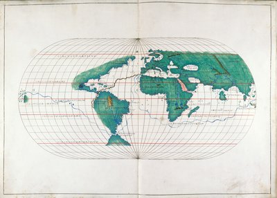 Add. 19927, ff.12v-13 Carte du monde, illustration du 