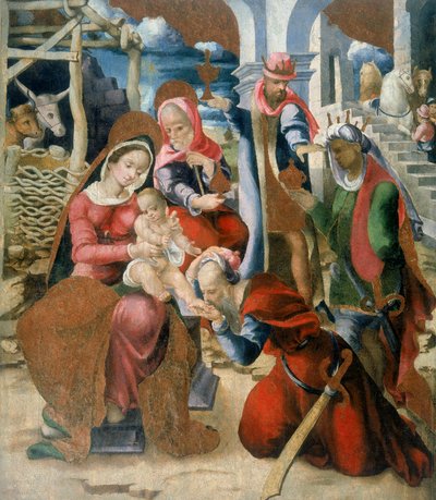 Adoration des Mages. Panneau, partie du retable démantelé de l