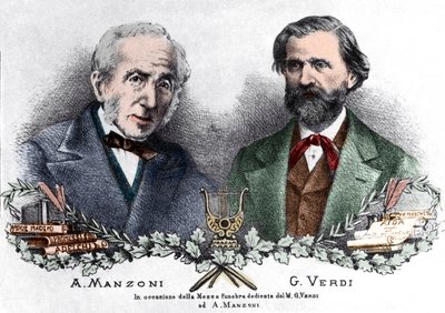 Alessandro Manzoni et Giuseppe Verdi à l