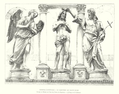 Andrea Contucci, Le Baptême de Saint Jean, Groupe en Bronze sur l